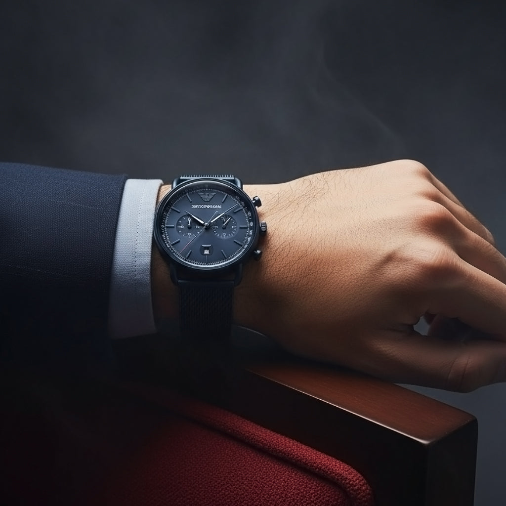 Blue stainless steel Aviator Chronograph Men's Watch | AR11289