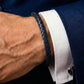 Premium Navy Woven Bracelet for Men with Silver Clasp