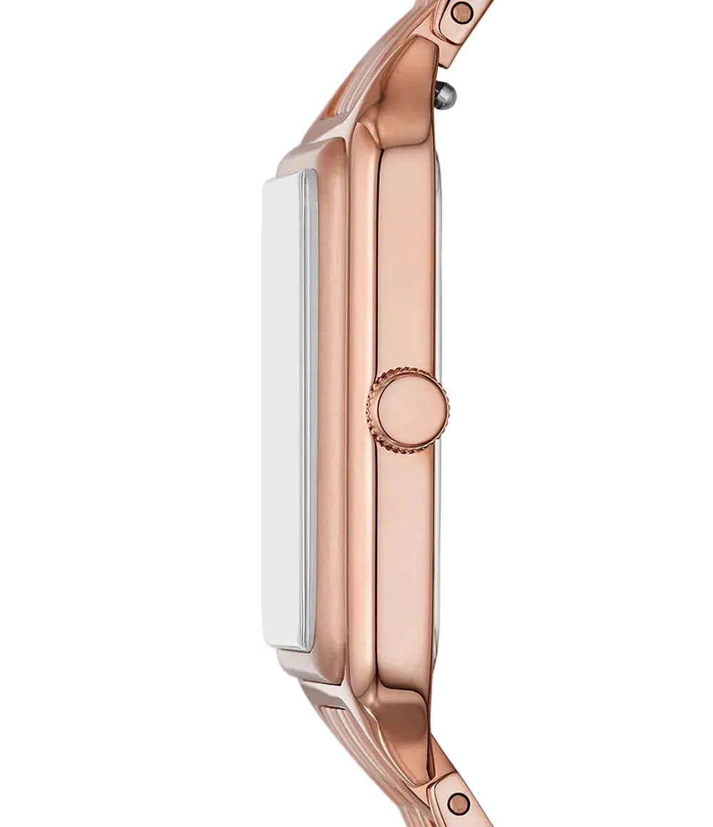 Fossil Brown Mother-of-Pearl Rose Gold-tone Stainless-steel Women Watch| Raquel ES5323