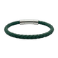 Genuine Leather Men's bracelet Dark Green Color