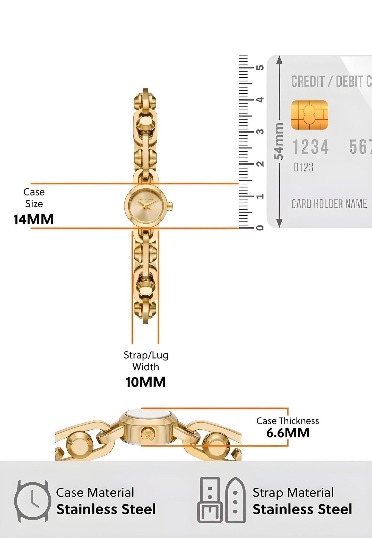 Michael Kors Gold Stainless-steel Women Watch| Mk4871