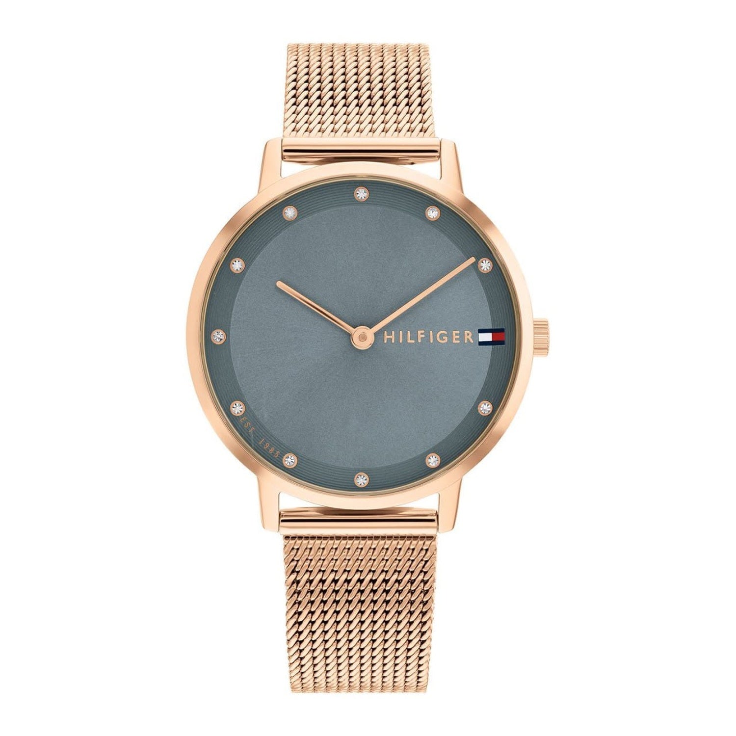 Tommy Hilfiger Pippa 1782669 grey dial rose gold mesh women's watch