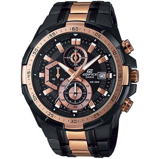 Casio Edifice watch with multicolor metal strap for men