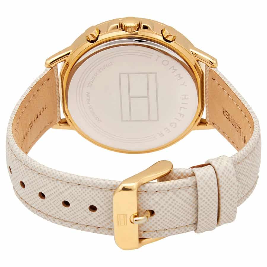 Leather women watch with leather beige color