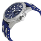 Elegant men watch with blue dial and two colored strap W0366G2