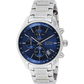 Grand Prix Men's Blue Dial Stainless Steel Band Watch