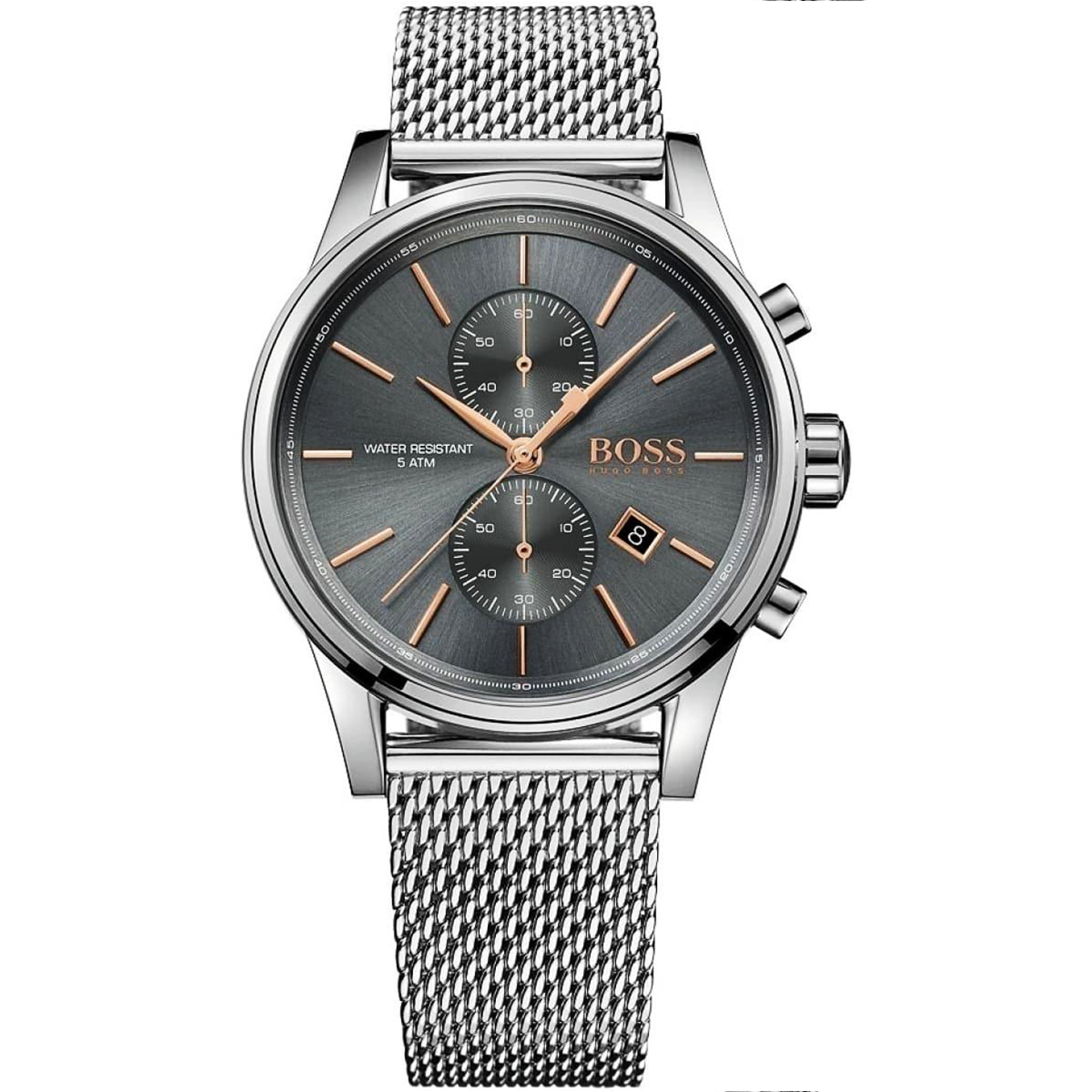 Boss Men’s Quartz Silver Stainless Steel black Dial Watch