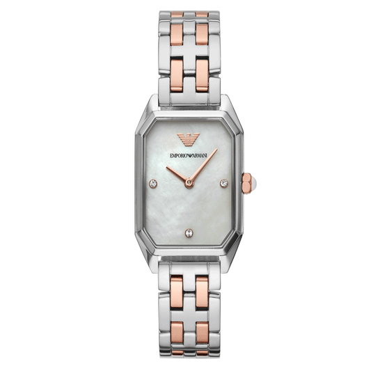 Ladies Gioia silver with rose gold watch