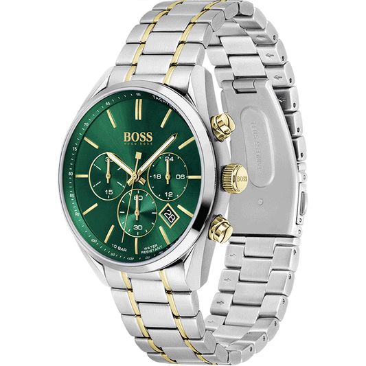 Unique men watch champion with green dial color