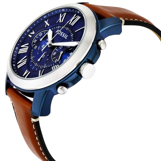 Men's Watch Fossil Blue Dial and Leather Strap | FS5151