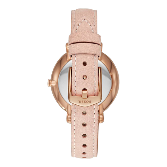 Fossil Jacqueline Three-Hand Blush Leather Watch ES4671