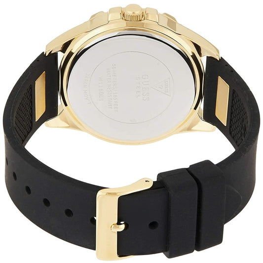 Guess women watch with black dial with frame of stones