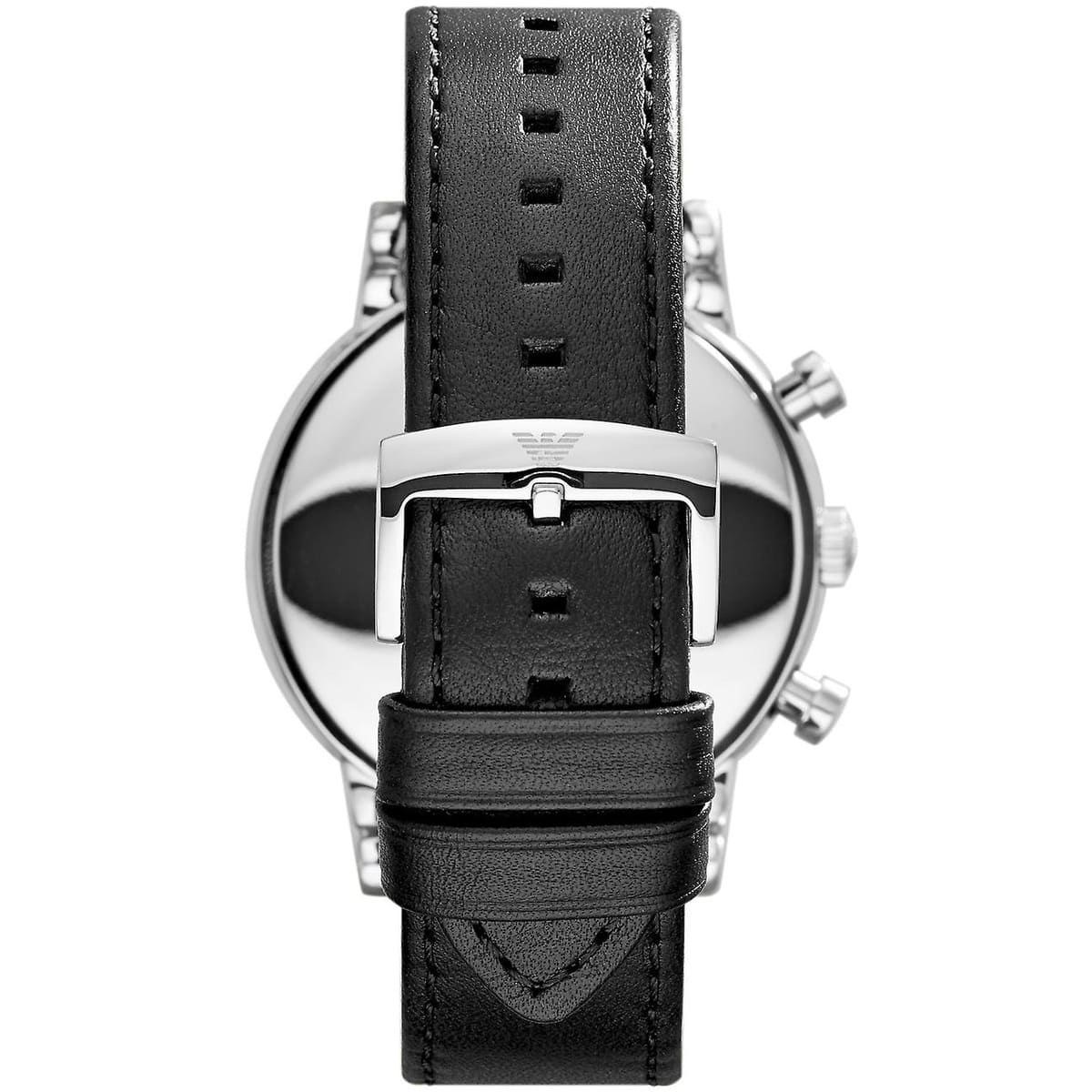 Men's Luigi Chronograph Watch with black leather strap