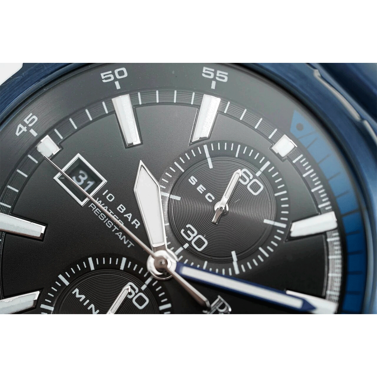 Blue men watch with black dial Japanese Made