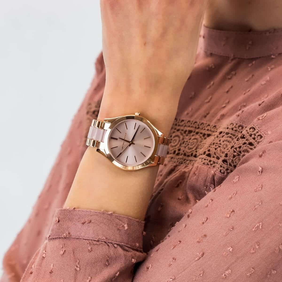 Michael Kors Women's Slim Runway Rose Gold-tone Watch