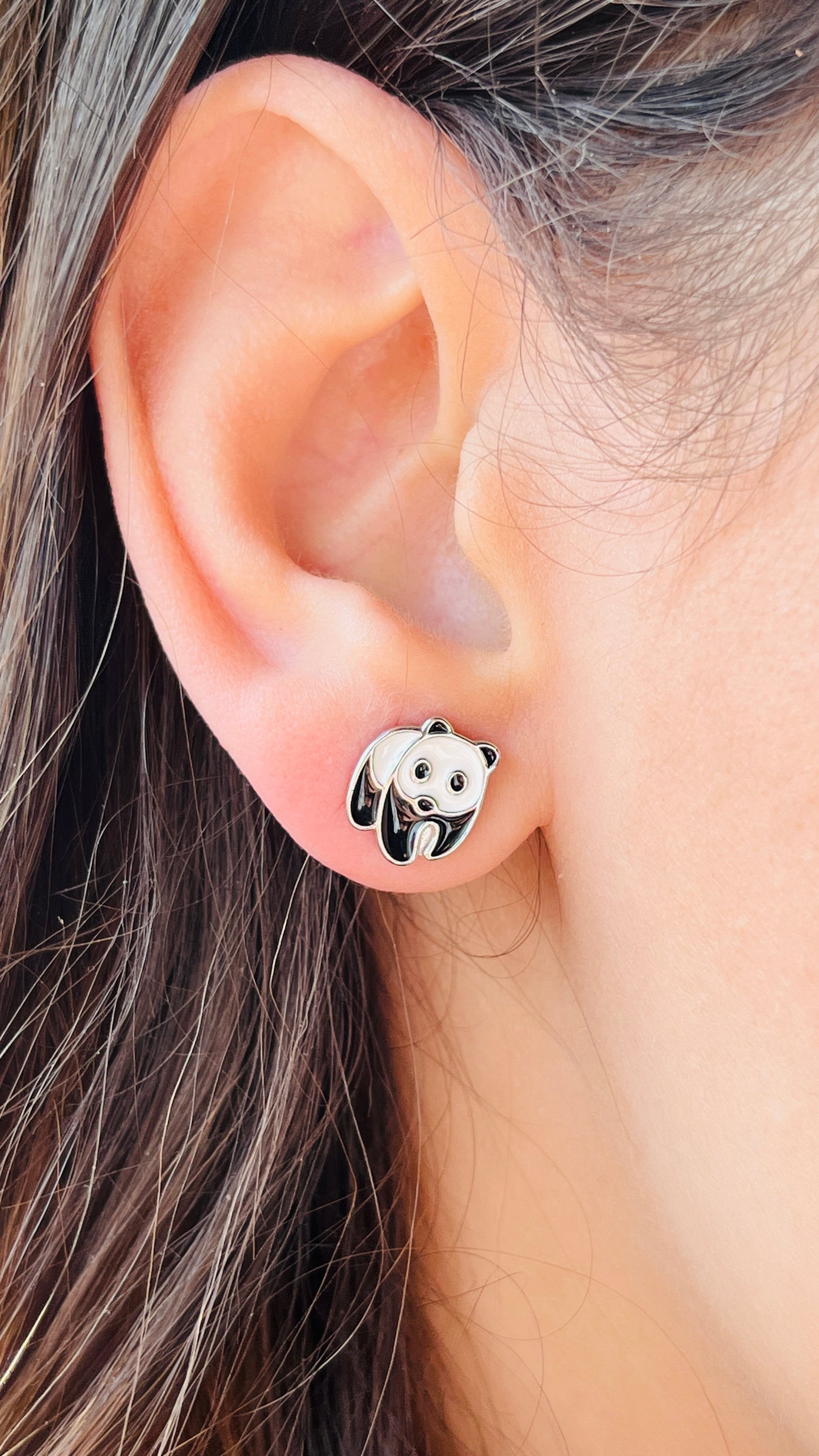 Panda earring