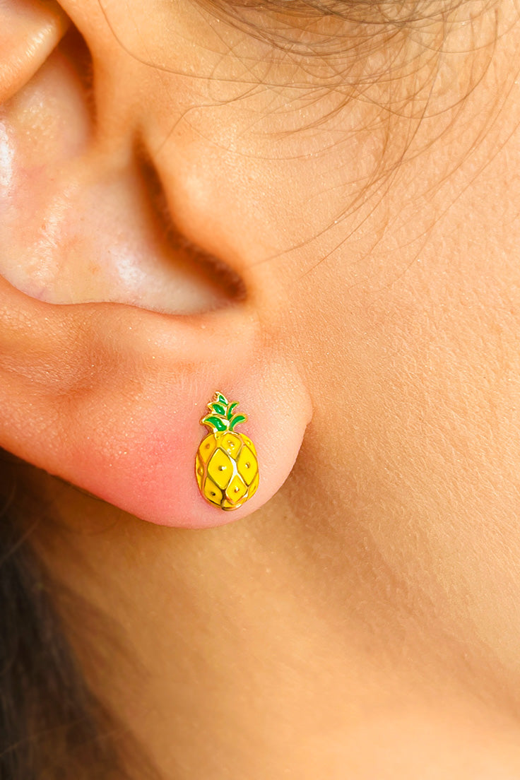 Pineapple Italy silver earring