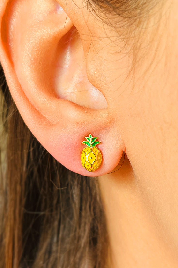 Pineapple Italy silver earring