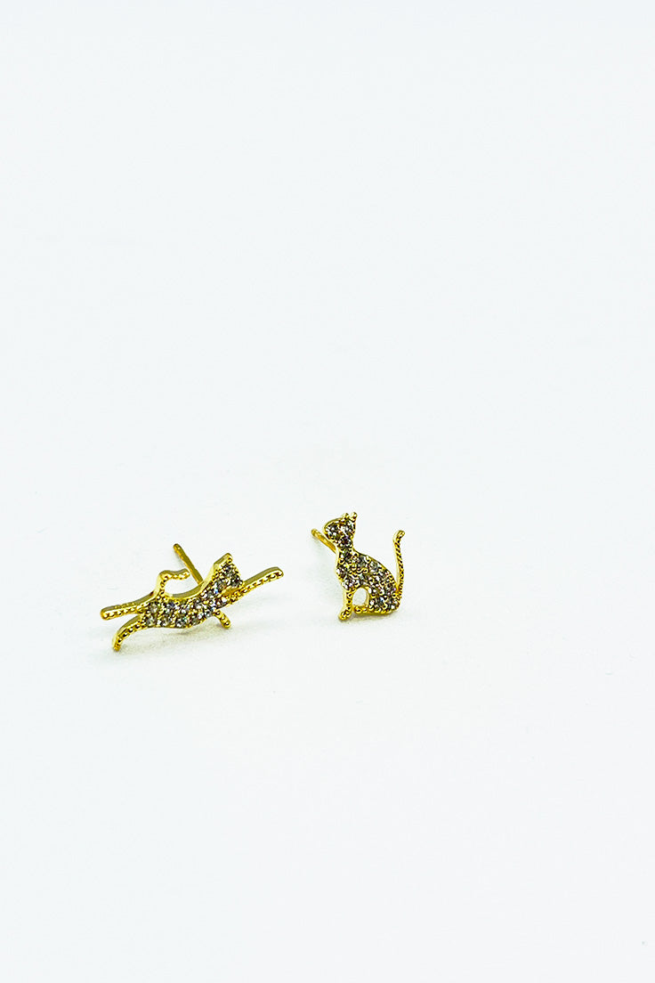 Different sides cats earring
