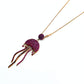 Rose gold octopus necklace Italy silver