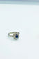 Simple silver ring with blue stone
